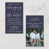 Changement de date Mariage Postponement Invitation (Devant / Derrière)