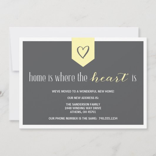 Changement de Faire-part d'adresse (Devant)