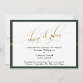 Changement de plan Elégant Vert avec carte Gold St (Devant)