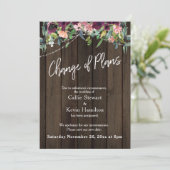Changement de plan Mariage différé Carte en bois f (Debout devant)