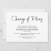Changement De Plan Mariage Reporté Faire-part (Devant)