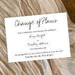 "Changement de plan" Reporté Faire-part Mariage<br><div class="desc">Voici une carte simple pour avertir vos invités s'il est nécessaire de changer votre date de mariage. Utilisez les champs modèles pour ajouter vos détails personnels et faire de ce design unique et moderne votre propre. L'arrière - plan blanc peut être changé à n'importe quelle couleur que vous préférez. Toutes...</div>