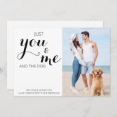 Changement de plans Mariage de chien Faire-part (Devant / Derrière)