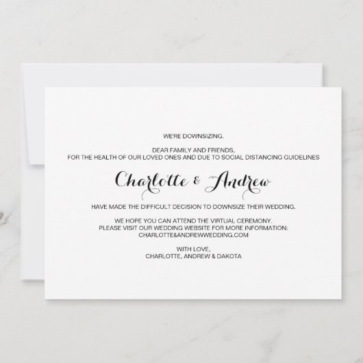 Changement de programme Annonce de mariage de chie (Dos)