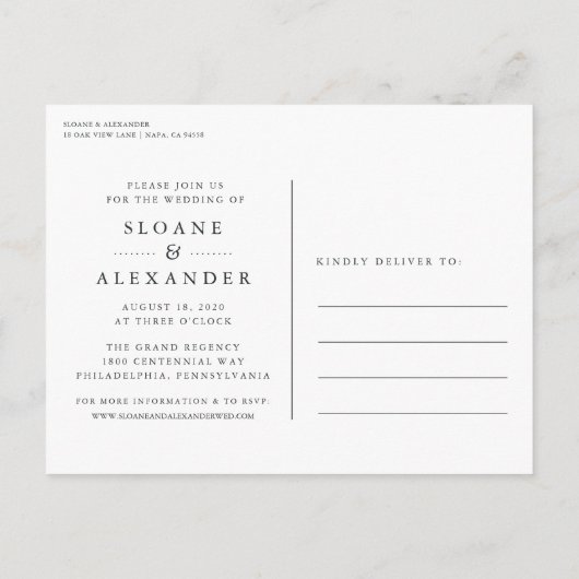 Changement de programme | Faire-part de réajournem (Dos)