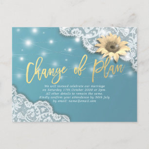 Changement de programme Report de mariage Dentelle