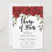 changement de régime faire-part de mariage de rose (Devant)