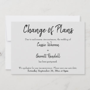 "Changement de régime" Mariage noir sur gris carte