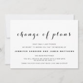 "Changement de régime" Reporté Faire-part Mariage (Devant)