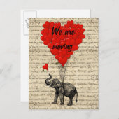 Changement d'éléphant drôle de carte d'adresse (Devant / Derrière)