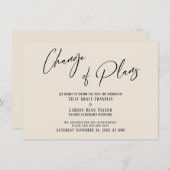 Changement Élégant de Typographie Carte de Crème (Devant / Derrière)