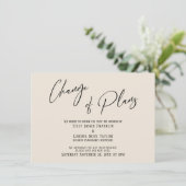 Changement Élégant de Typographie Carte de Crème (Debout devant)