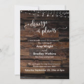 Changement rustique des plans Carte Mariage report (Devant)