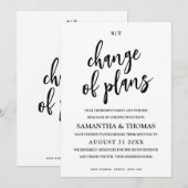 Changement Simple De Date Mariage Faire-part (Devant / Derrière)