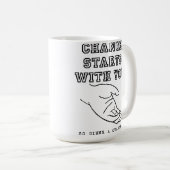 Changer commence avec vous drôle Mug (Devant droit)