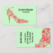 CHANGER COULEUR Chic Chaussure ~ Carte de visite (Devant / Derrière)
