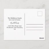 Changer d'adresse Fun Carte postale personnalisée (Dos)