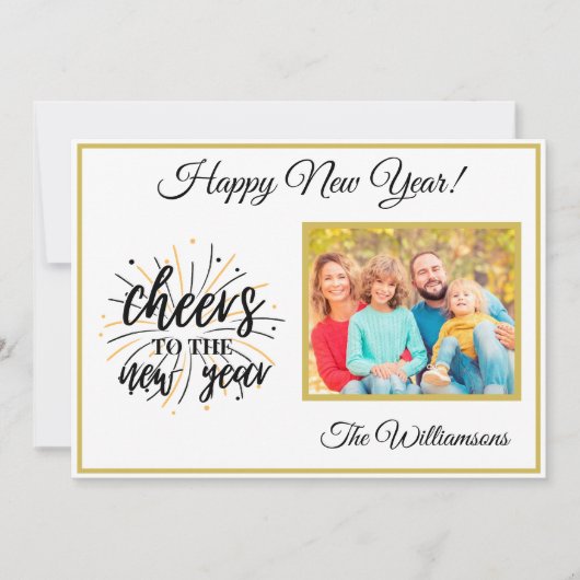 Changer d'année Bonne année 4 Carte photo (Devant)