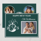 Changer d'année Bonne nouvelle année Carte photo 4 (Devant / Derrière)