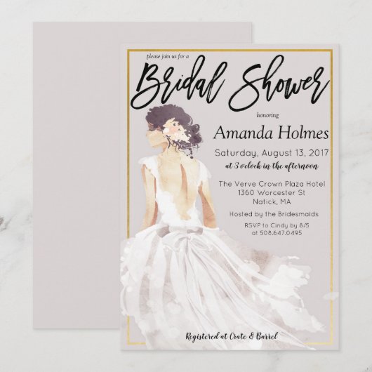 CHANGER DE COULEUR - Invitation de Fête de Mariage (Devant / Derrière)
