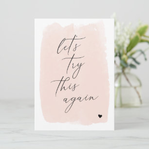 Changer la date Carte aquarelle rose poudré
