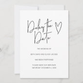 Changer la date Changement de plans Invitation sim (Devant)