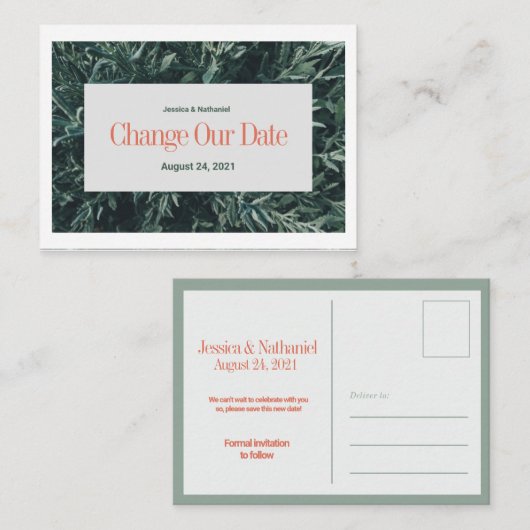 Changer la date de notre carte postale en Terracot (Devant / Derrière)