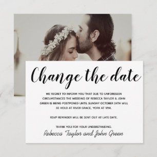 Changer la date de report de mariage Carte photo s