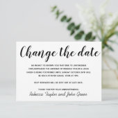Changer la date de report de mariage simple carte  (Debout devant)