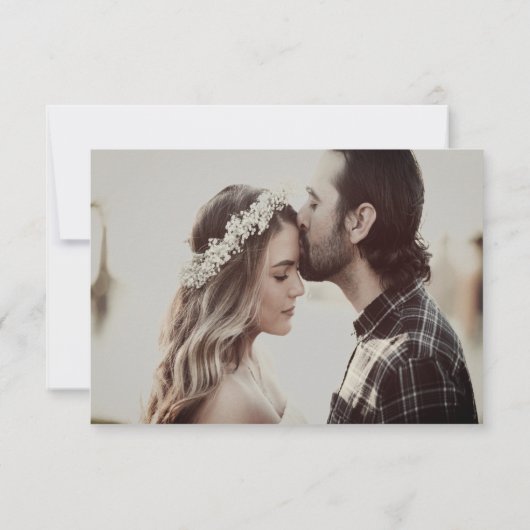 Changer la date de report de mariage simple carte (Dos)