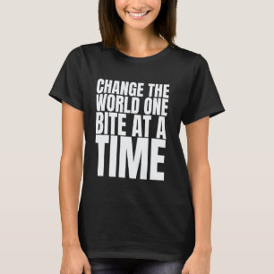 Changer le Monde Une Bouchée à la Fois T-Shirt Vég