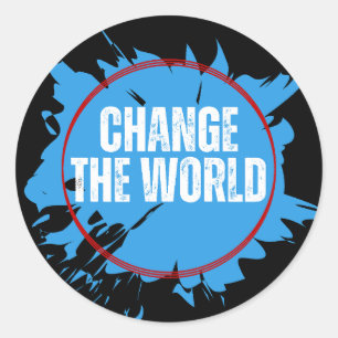 Changer le Sticker rond classique mondial