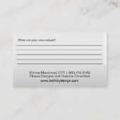 Changer les Cartes de visite mondiaux (Dos)