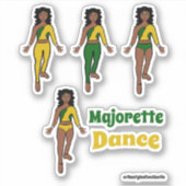 Changer rapidement Stickers Dancer Vert Jaune (Devant)
