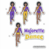 Changer rapidement Stickers Dancer Violet Jaune (Devant)