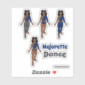 Changer rapidement Stickers Danseur Marine Grey (Feuille)