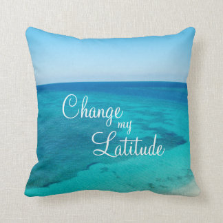 Changez mon coussin de citation de plage de