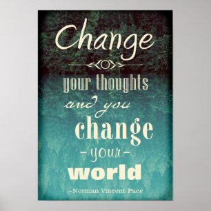 Changez votre affiche de motivation de pensées