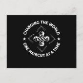 Changing The World Barber Beard Briefkaart (Voorkant)