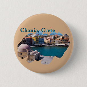 Chania, Kreta: Venetian Harbour Ronde Button 5,7 Cm