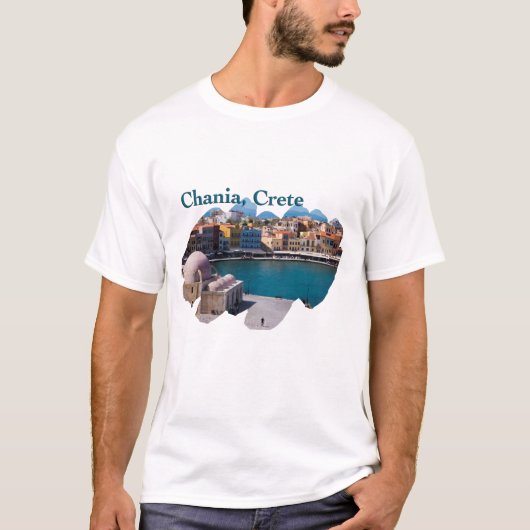 Chania, Kreta: Venetian Harbour T-shirt (Voorkant)