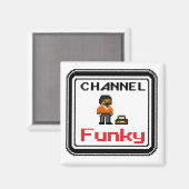 Channel Funky Pixel Art Magneet (Voorkant / Achterkant)