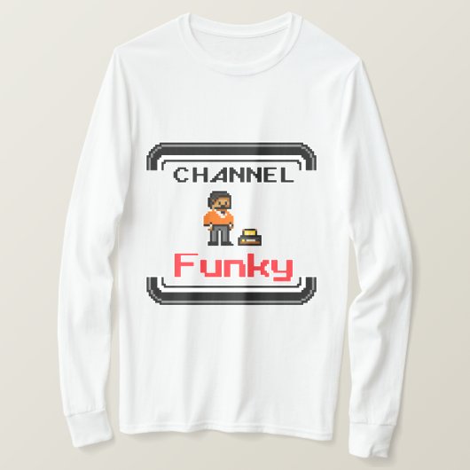 Channel Funky Pixel Art T-shirt (Design voorkant)