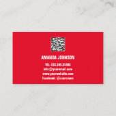 CHANNEL NAAM U KNOP LOGO QR CODE HOLOGRAPH RED VISITEKAARTJE (Achterkant)