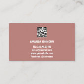 CHANNEL NAAM YOUTUBER LOGO QR CODE ROOS VISITEKAARTJE (Achterkant)