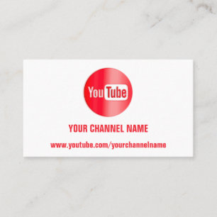 CHANNEL NAME YOUTUBER LOGO QR CODE RED WHITE BUSI VISITEKAARTJE