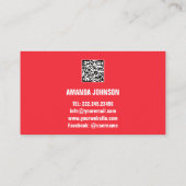 CHANNEL NAME YOUTUBER LOGO QR CODE RED WHITE VISITEKAARTJE (Achterkant)