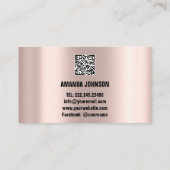 CHANNEL NAME YOUTUBER LOGO QR ROOS BLACK WHITE BUS VISITEKAARTJE (Achterkant)