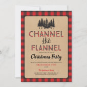 Channel The Flannel Christmas Party Invitation (Devant)