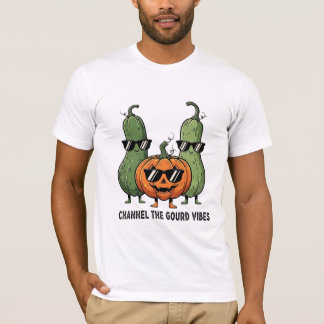 Channel The Gourd Vibes Funny Pumpkin Squad T-shirt